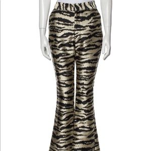 Cynthia Rowley Animal Print wide leg pants